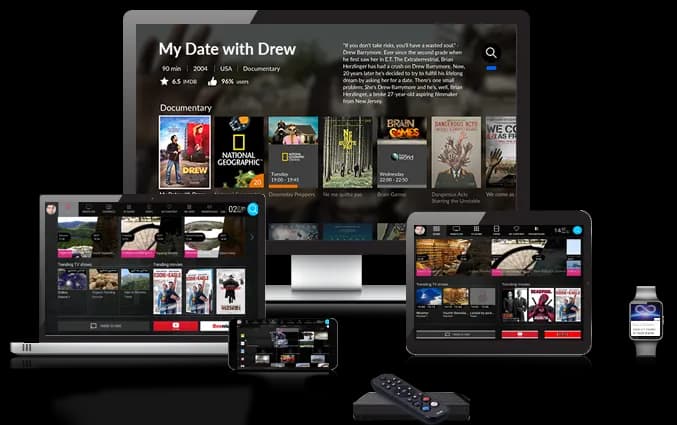 UniStream IPTV on TV, laptop, tablet, phone and Android box